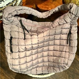 Free People FP Movement quilted carryall {oyster mauve color}